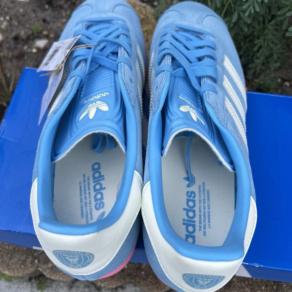 Adidas Gazelle Inter Miami Messi Blue Pink Third Soccer JR4178 Men's Size 11.5